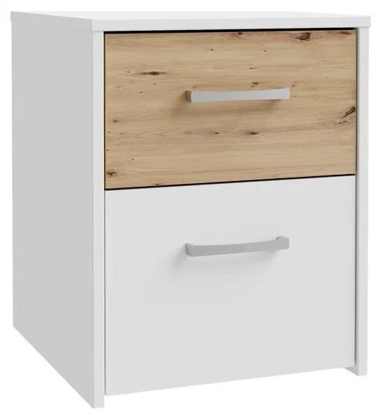 Comodino URO rovere artisan/bianco