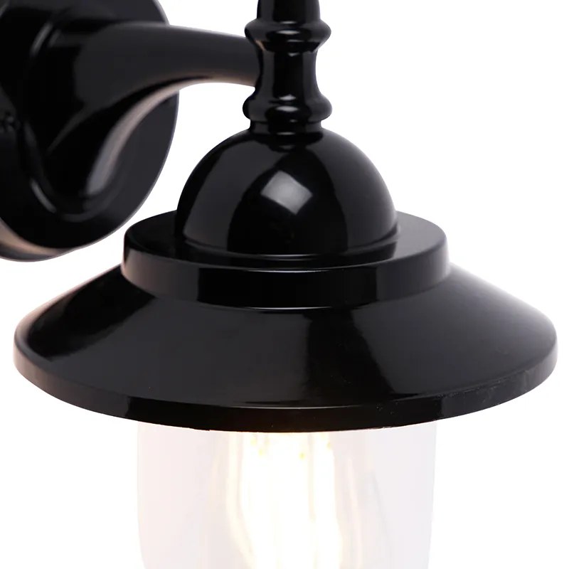 Lampada da parete per esterni classica nera IP44 - Oxford