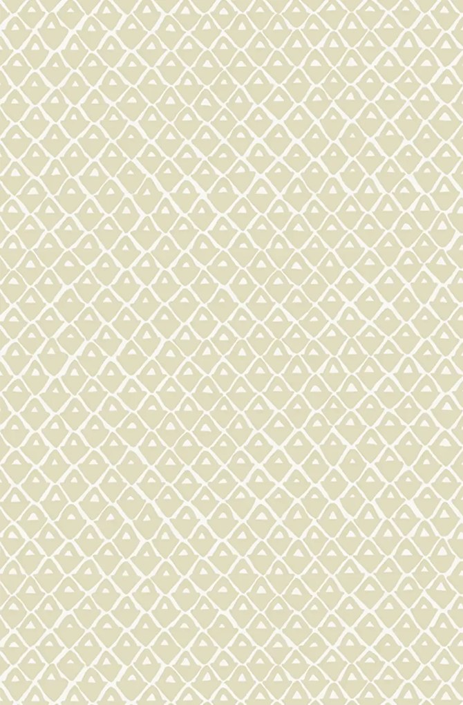 Josephine Munsey Carta da parati Pineapple Squares - Maitland Green/ Ceiling White