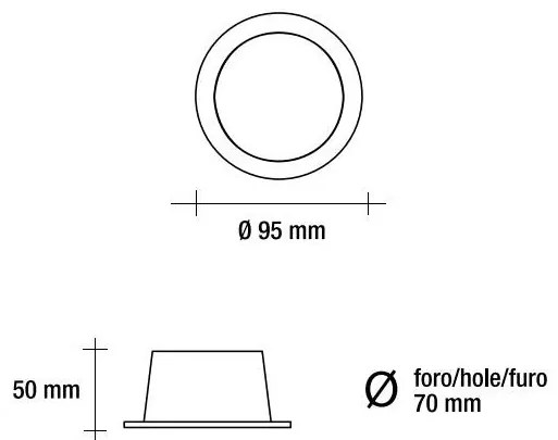 LOONY Faretto LED incasso tondo bianco dimmerabile 8W CCT regolabile