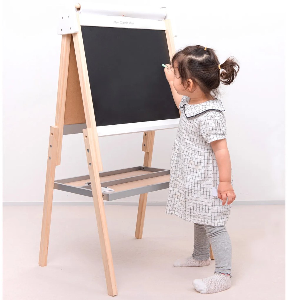 Lavagna a doppia faccia regolabile in altezza