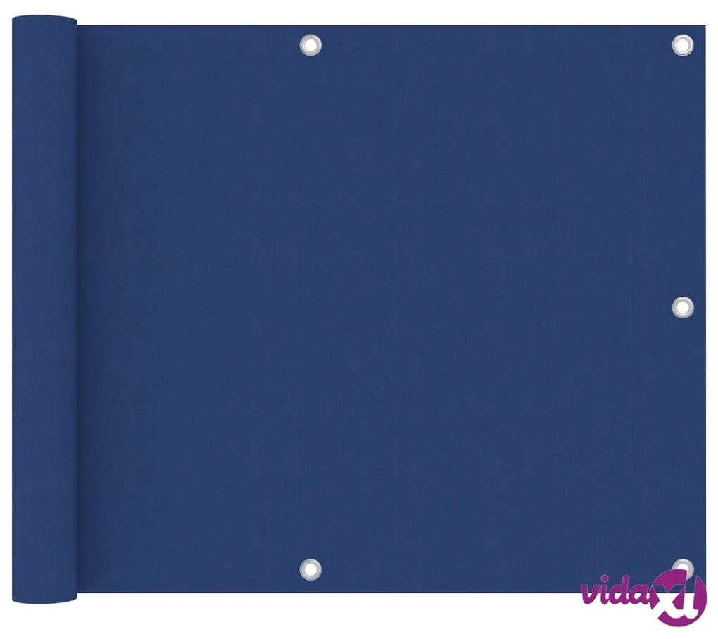 vidaXL Paravento da Balcone Blu 75x600 cm in Tessuto Oxford