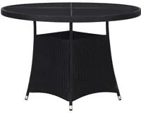 Tavolo da Giardino Nero 110x74 cm in Polyrattan 318711