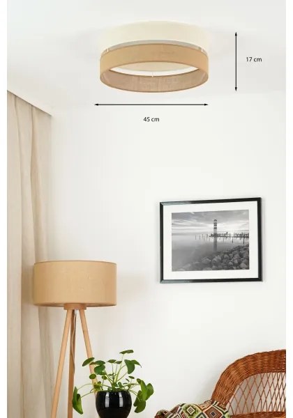 Brilagi - Plafoniera LED ROYAL YUTE LED/24W/230V diametro 45 cm beige/color crema