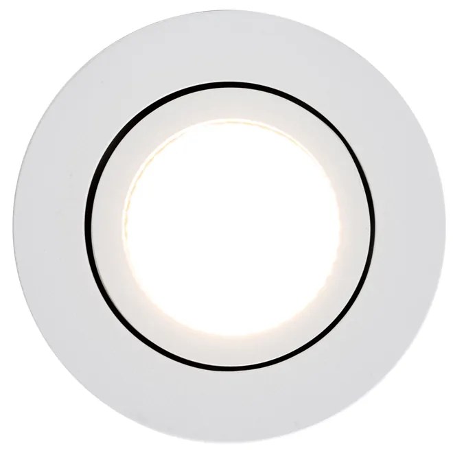 Faretto da incasso bianco 6,8 cm con LED 545 lm dimmerabile IP23 - Gaius