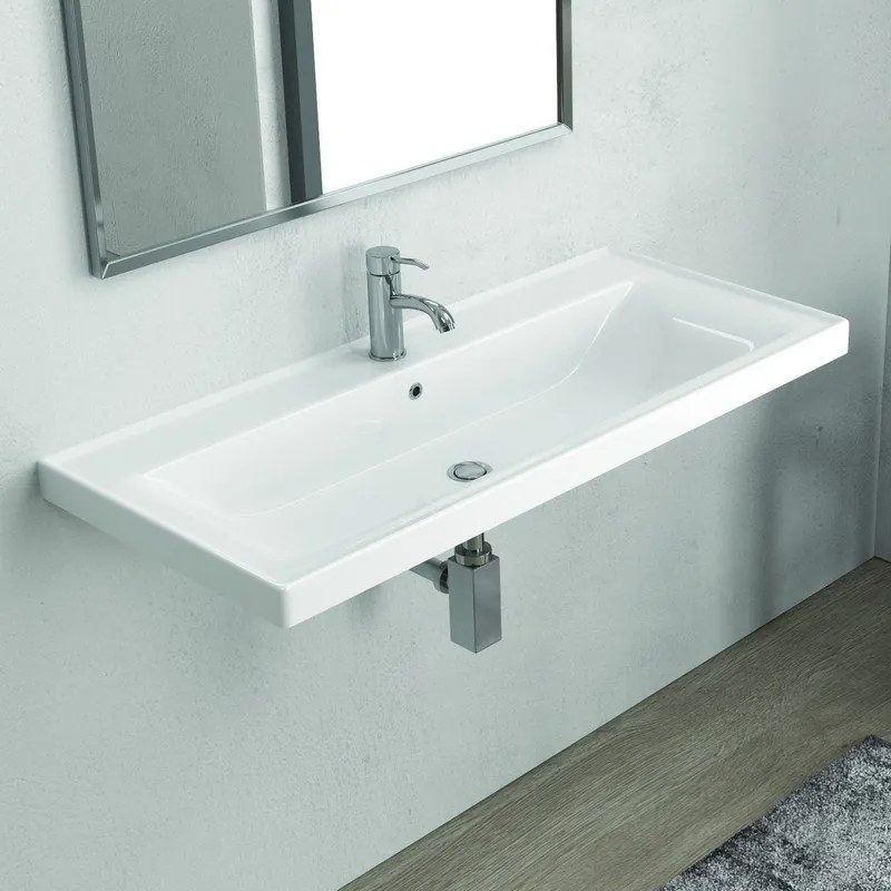 Lavabo bagno 100 cm sospeso Litos-SV10 - KAMALU