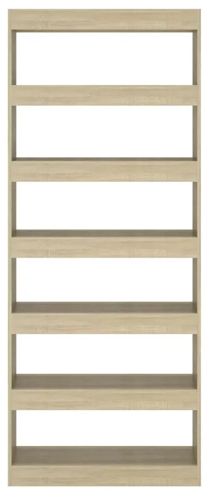 Libreria/divisorio rovere sonoma 80x30x198 cm in truciolato