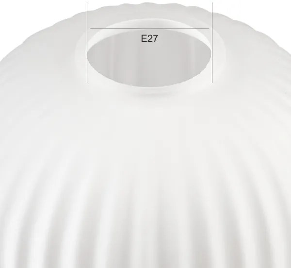 Vetro di ricambio per lampadario HARMA E27 21x14 cm bianco