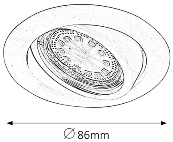 Rabalux 1051 - SET 3xLED Lampada da incasso LITE 3xGU10-LED/3W/230V