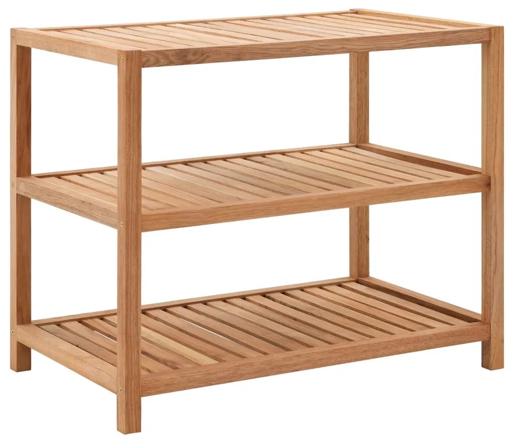 Scaffale Da Bagno İn Legno Massello Di Noce 65x40x65 Cm /