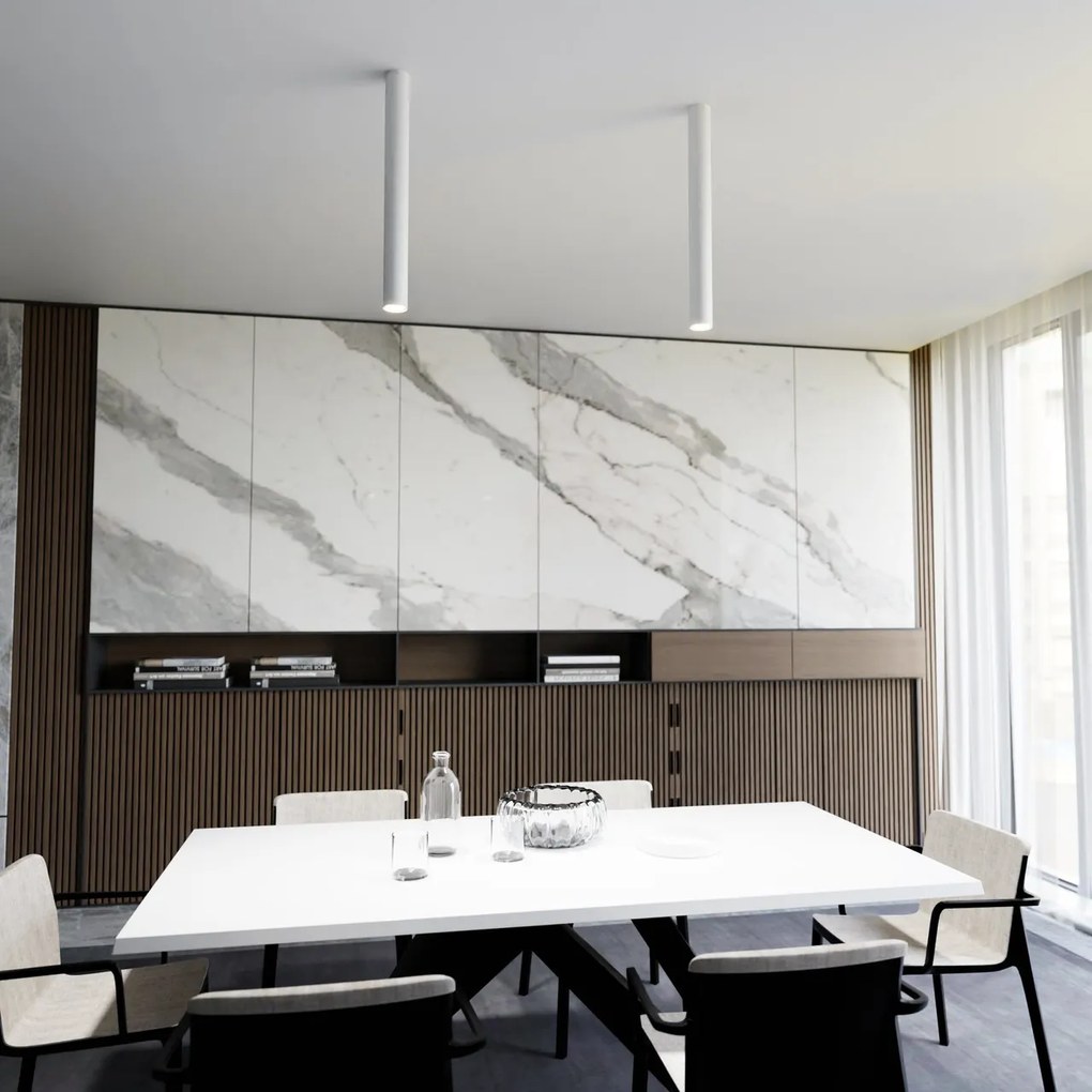 Plafoniera TECNO 1XL da soffitto base GU10 Bianca