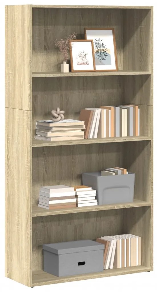 Libreria Rovere Sonoma 80x30x152 Cm İn Legno Multistrato /