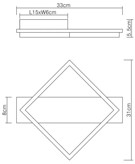 Globo 67294D - Plafoniera LED BEATRIX LED/12W/230V
