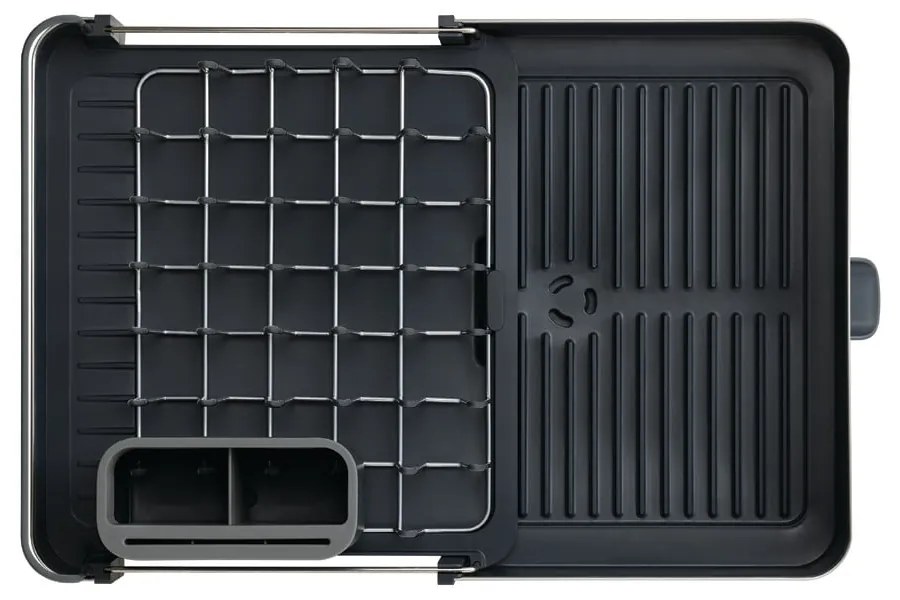 Scolapiatti regolabile grigio scuro in acciaio inox 36x32 cm Extend Steel – Joseph Joseph