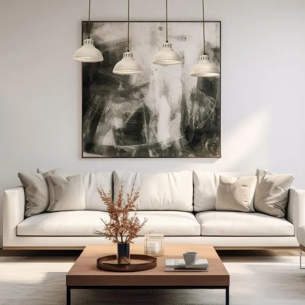 Lampadario a sospensione con filo SVEN 4xE27/15W/230V beige