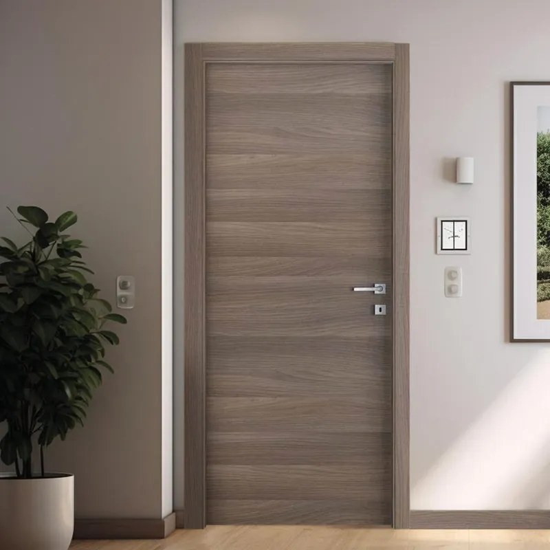 Porta interna a battente Chic in MDF colore marrone, L 60 x H 210 cm, apertura reversibile