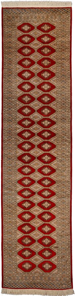 Bokhara Tappeto 510x130 Rosso (Pakistan) Annodato A Mano