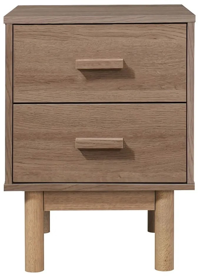 Comodino effetto rovere in colore naturale Melanie - Støraa