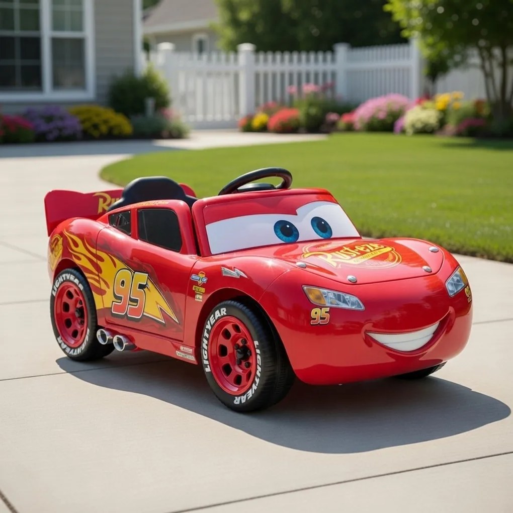 Macchina Elettrica per Bambini Disney Pixar Saetta McQueen 7,2V Rosso...