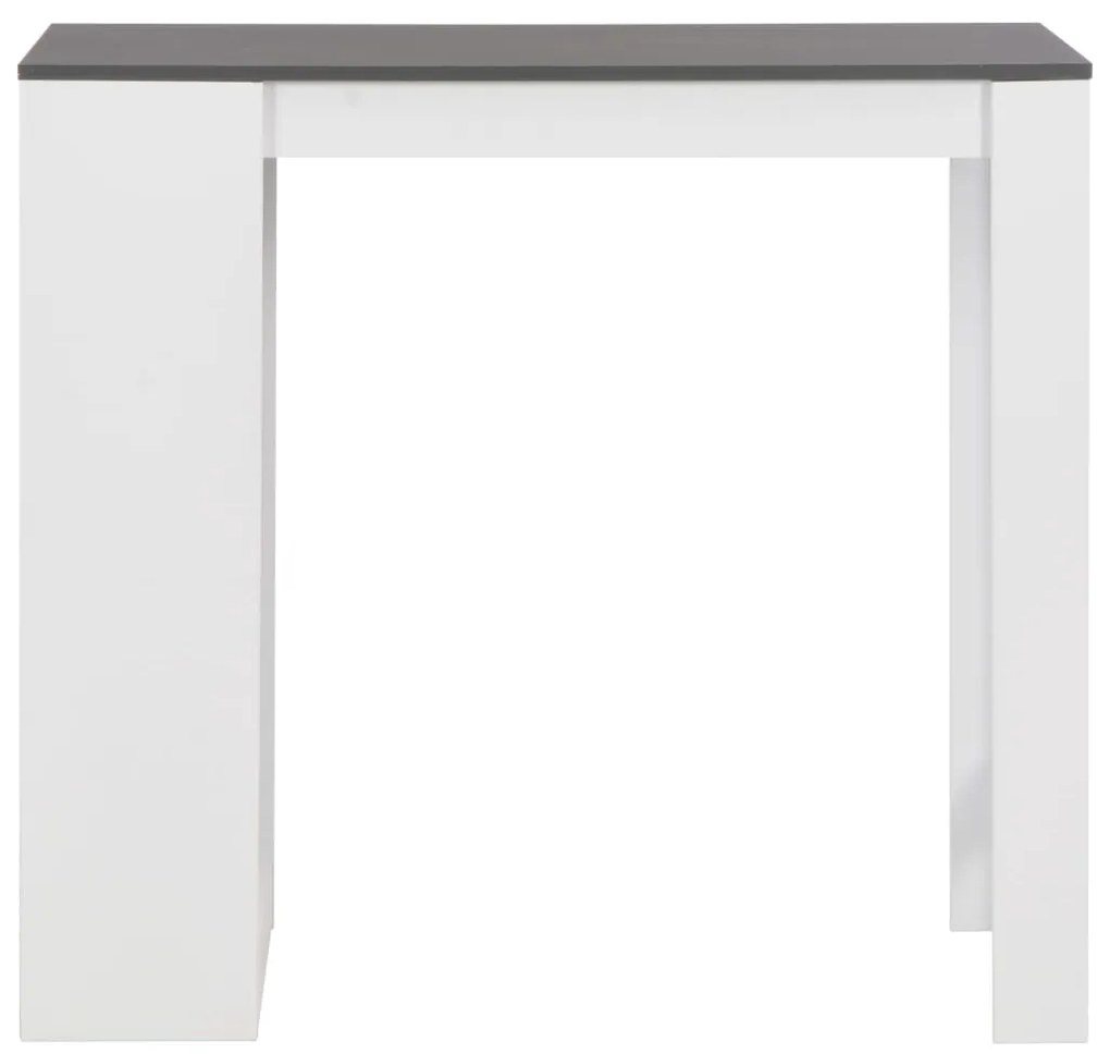 Tavolo da bar con ripiano bianco 110x50x103 cm