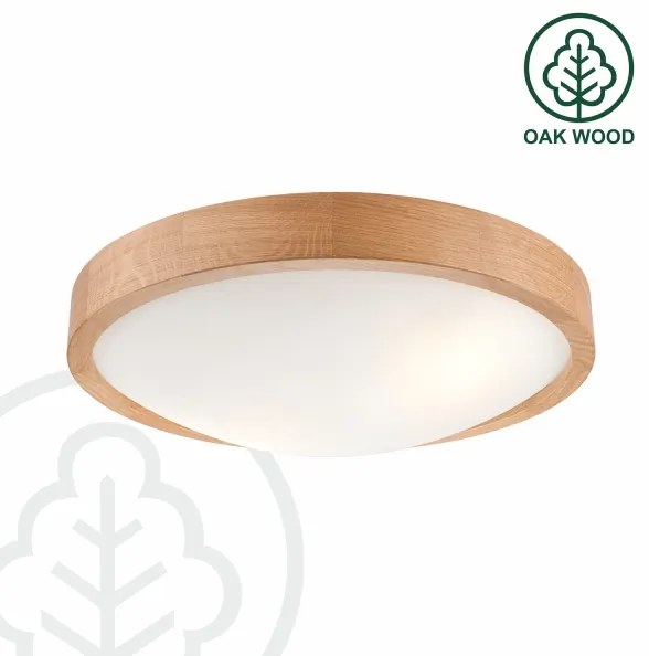 Brilagi - Lampada LED da soffitto CARVALHO SLIM 2xE27/60W/230V quercia Ø37 cm