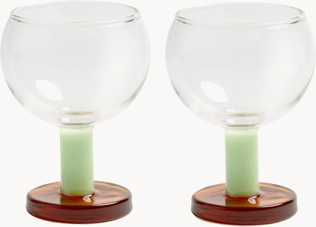 Set di 2 bicchieri da vino fatti a mano Cantine