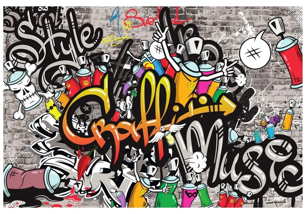 Carta da parati – Graffiti colorati