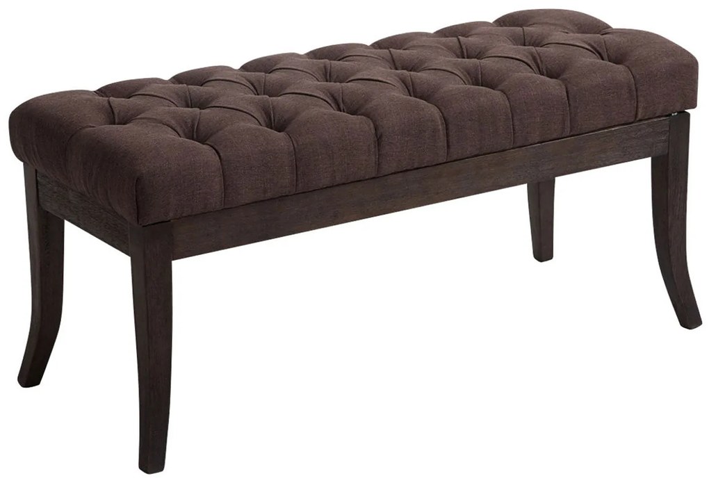 Panca Ramses Chesterfield İn Stoffa Antik-dunkel / Braun / 100 C
