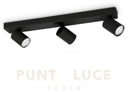 Lampada da soffitto rudy pl3 nero