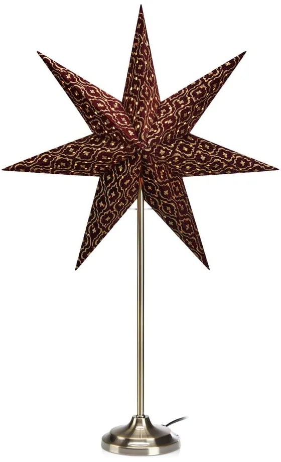 Decorazione luminosa bordeaux con motivo natalizio ø 45 cm Baroque - Markslöjd