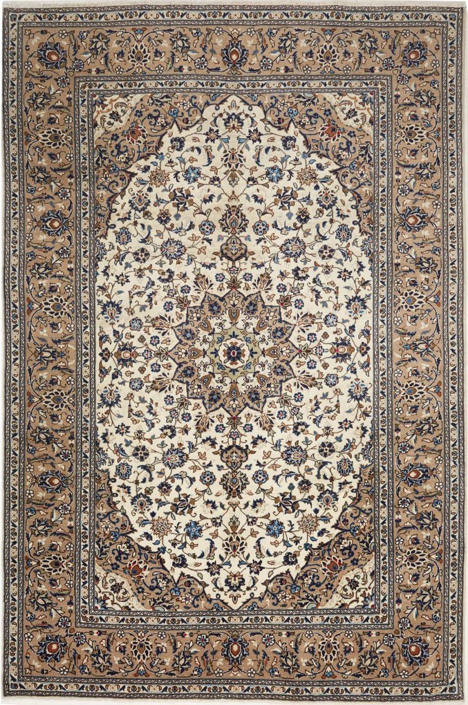 Kashan Tappeto persiano 200 x 300 Beige (Iran) Annodato A Mano