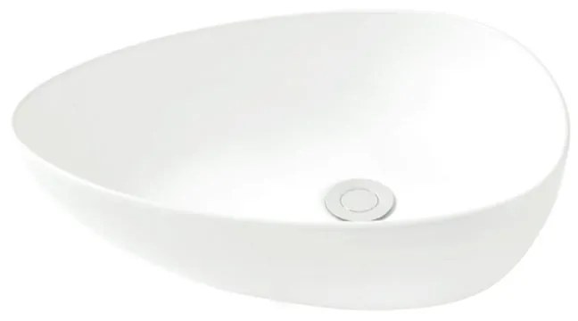 Lavabo da appoggio rettangolare piletta non inclusa in ceramica L 47 x H 16 x P 35 cm bianco lucido piletta non inclusa