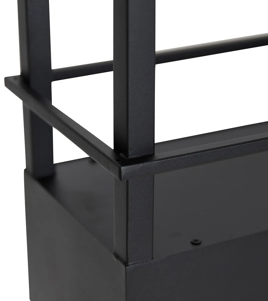 Lampada a sospensione intelligente nera con mensola incl. 4 GU10 Wi-Fi - Cage Rack