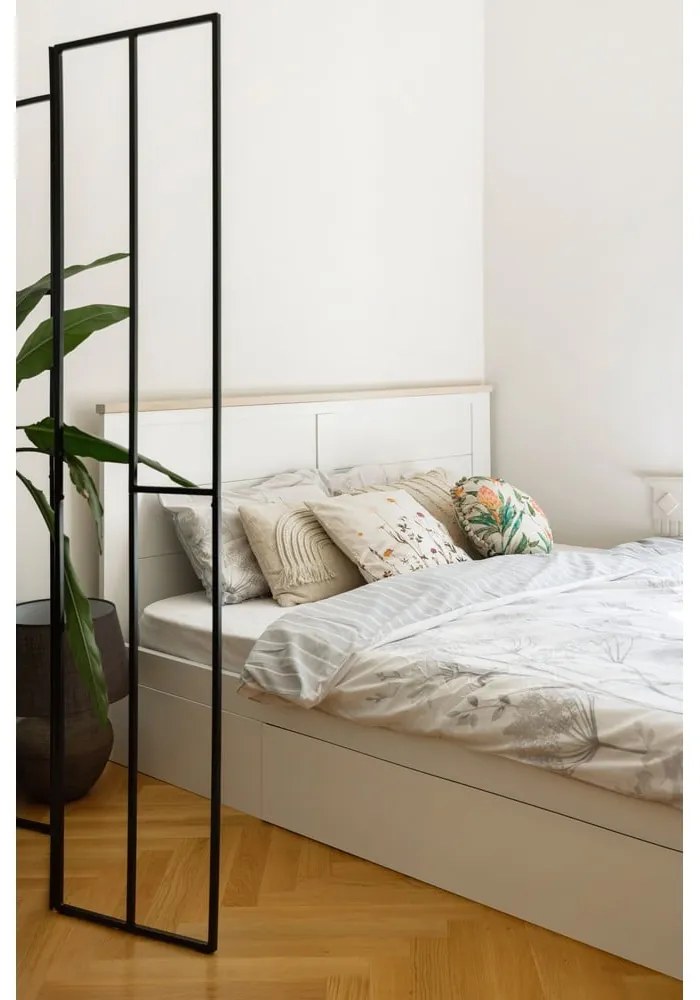 Letto matrimoniale bianco con contenitore 140x190 cm Gabi - Marckeric