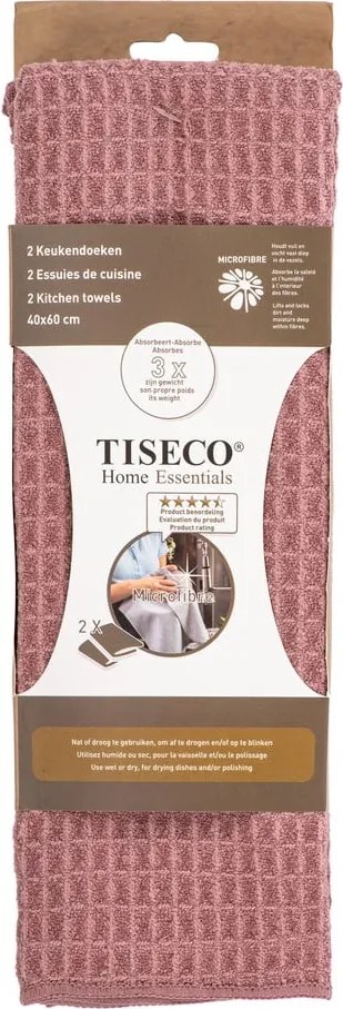 Set di strofinacci in microfibra 2 pz 40x60 cm Waffle – Tiseco Home Studio