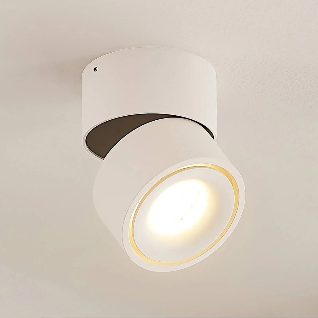 Arcchio Faretto da soffitto LED Rotari, bianco, 1 anta, 790lm Rotari Arcchio, dimmerabile, Bianco / Opale, Corridoio, Alluminio, Moderno