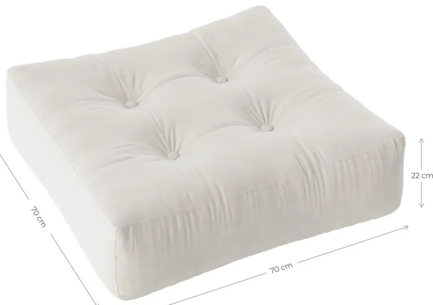 Pouf divano in velluto a coste Avorio More - Karup Design