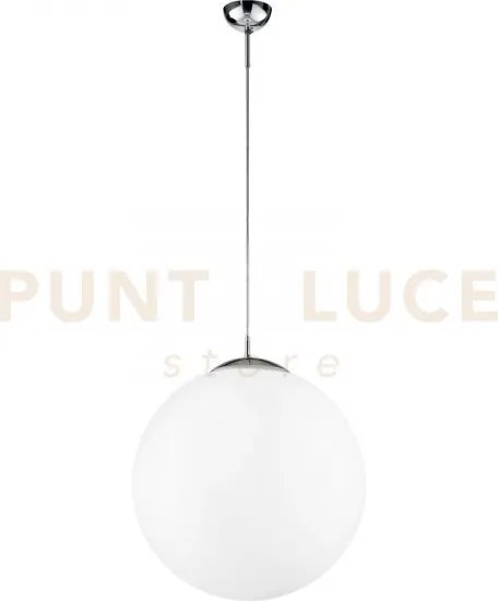 Lampadario a sospensione sfera city bianca 1 luce attacco e27 45x45...