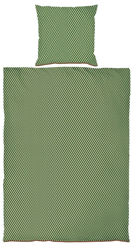 Set singolo con copripiumino e federa grigio-beige in cotone sateen 140x200 cm Mini - Mette Ditmer Denmark