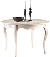 Tavolo rotondo bianco laccato shabby classico 100 h.78