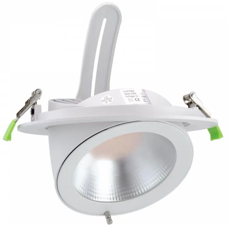 Faro LED da Incasso 44W Orientabile Rotondo, Foro Ø210mm, Bianco - Philips Certadrive 140lm/W Colore Bianco Caldo 2.700K