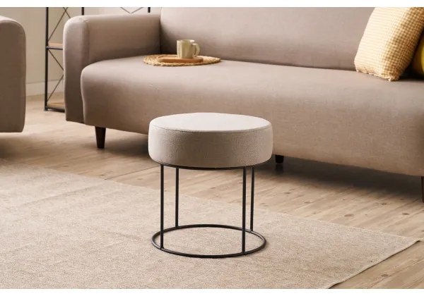 Pouf RELO Ø 40 cm beige