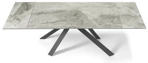 Tavolo allungabile 240 cm piano grčs porcellanato NESTORE Grigio