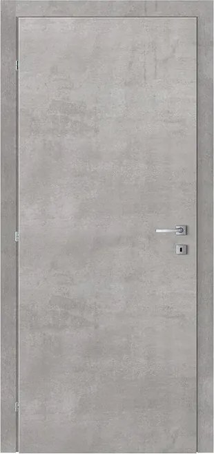 Porta interna a battente Shale in MDF colore cemento grigio, L 70 x H 210 cm, apertura reversibile