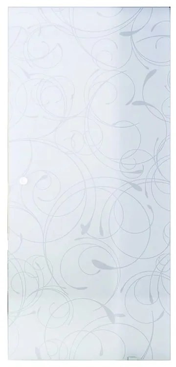 Anta per porta scorrevole esterno muro Secret Rose in vetro serigrafato, L 83 x H 212 cm spessore 8 mm, apertura reversibile