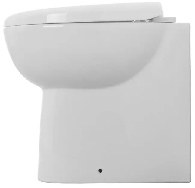 Wc filomuro bianco lucido con brida e scarico universale linea Cipro