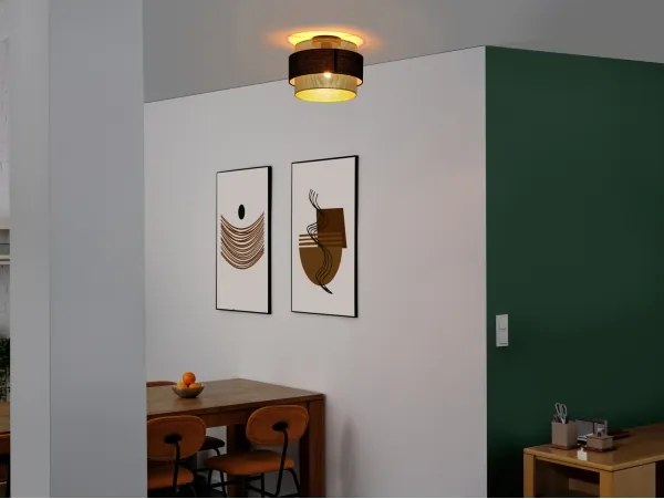 Osram - Plafoniera DECOR HORNET 1xE27/10W/230V Ø 30 cm nero/oro