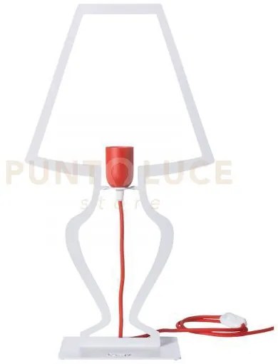 Lampada silhouette bianco in ferro 30x54cmh 1 luce attacco e27