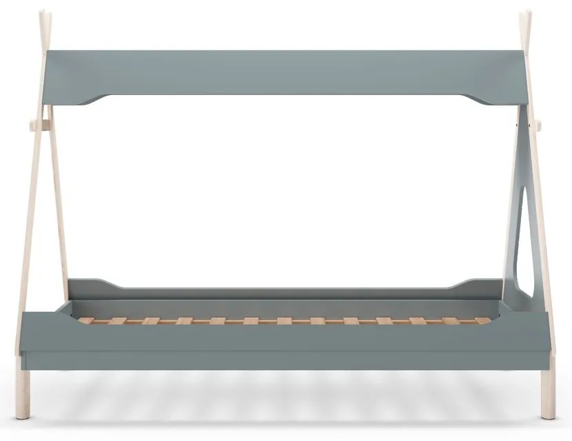 Letto per bambini in legno di pino color petrolio 90x190 cm Nora - Marckeric