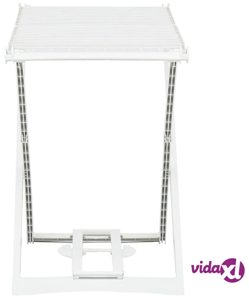 vidaXL Stendibiancheria Bianco in Plastica